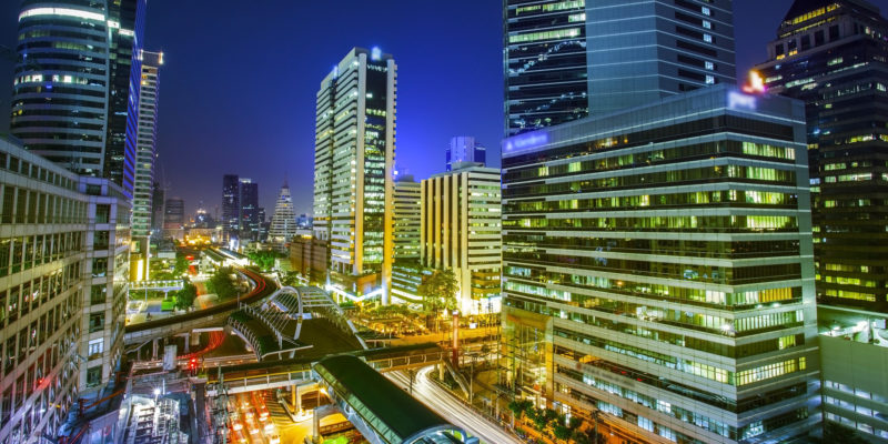 Bangkok city night view